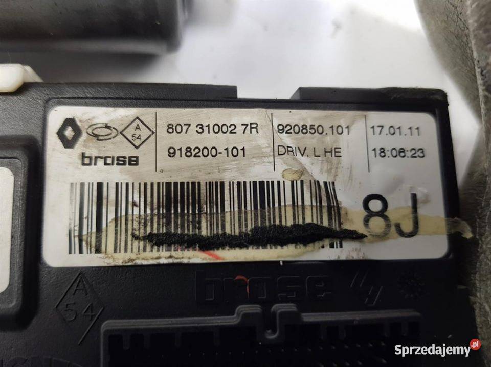 SILNICZEK SZYBY LP RENAULT LATITUDE 807310027R sprzedam