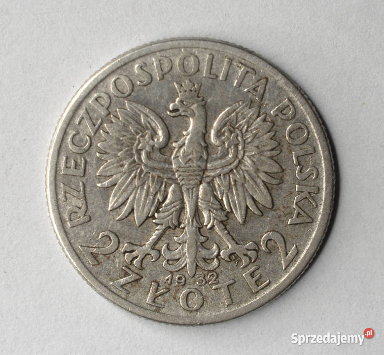Moneta 2 1932 r Głowa kobiety Srebrna sprzedam