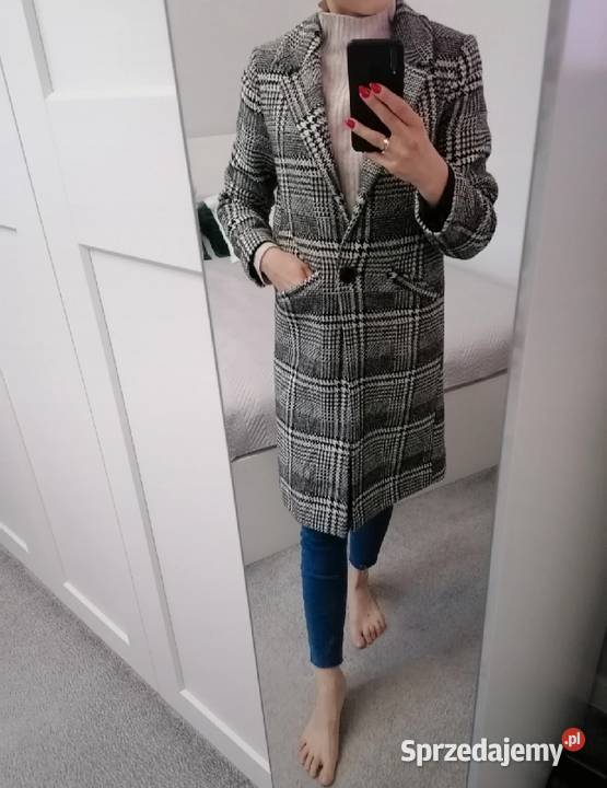 klasyczny płaszcz krata Papaya rozmiar S Papaya Lubartów