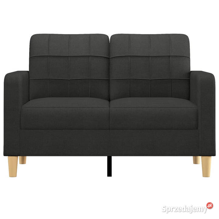Sofa 2osobowa czarna 120 tapicerowana tkaniną sprzedam