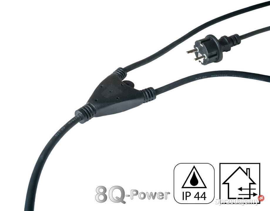 PRZEDŁUŻACZ GUMOWY CZARNY IP44