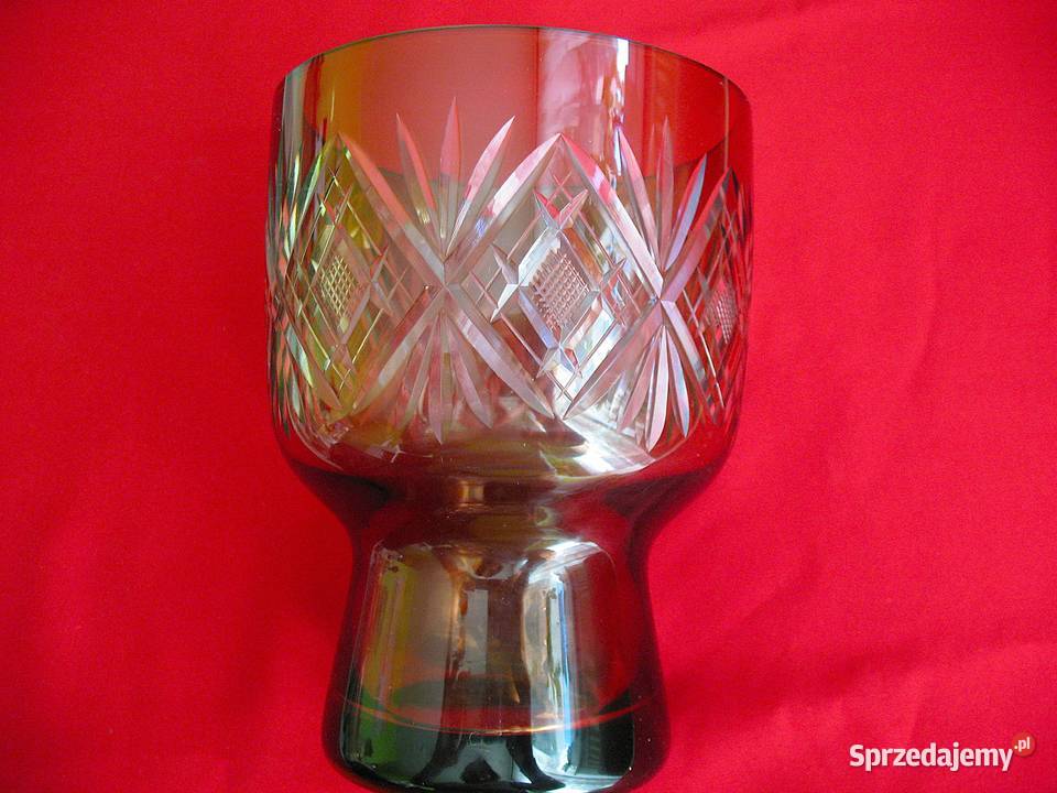 Wazon Ręczna robota szkło cięte 165 x 12 Stary sprzedam