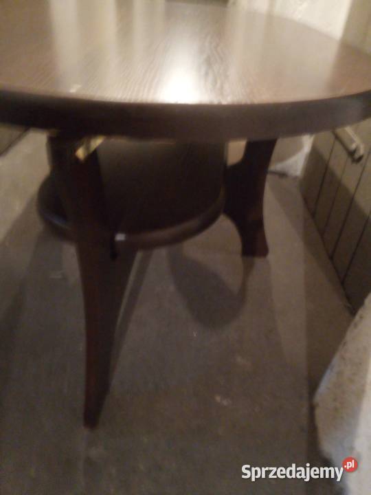 Ława do kawybrązowaowalna zpółką 129cm