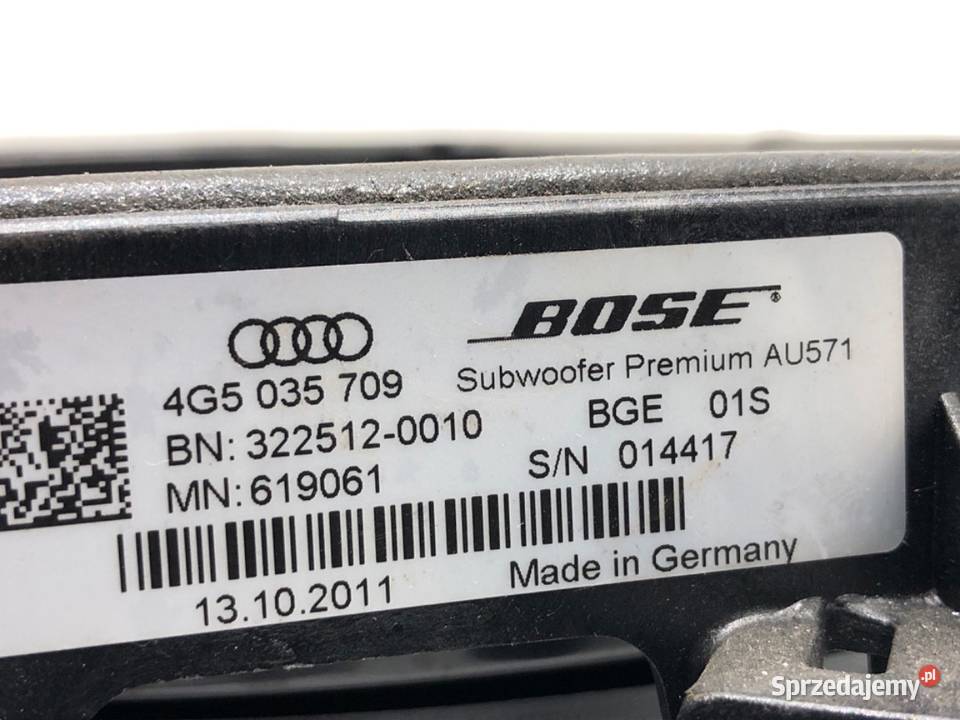SUBWOOFER AUDI A6 C7 4G5035709 SedanLimuzyna