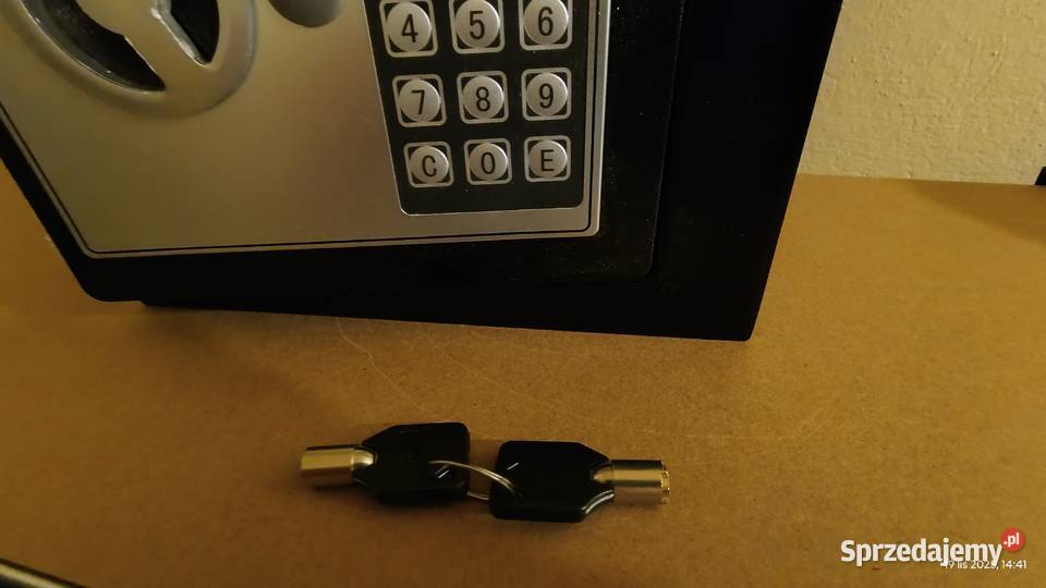 Sejf elektroniczny na kod z kluczem awaryjnym śląskie Katowice sprzedam