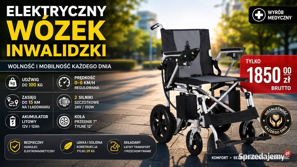 Elektryczny wózek inwalidzki Warszawa