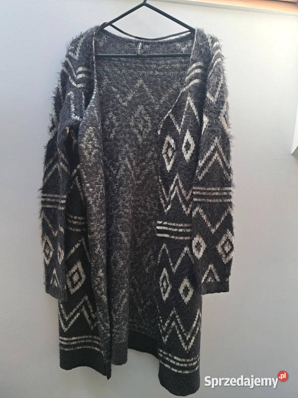 Miękki kardigan Sublevel w etniczne wzory S Trąbki Wielkie