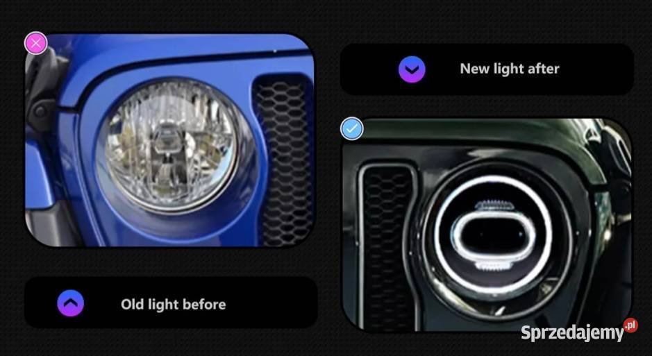 NOWE lampy przednie lampa przód Jeep Wrangler Bełchatów
