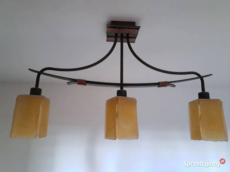 Żyrandol vintage z grubego szkła Warszawa sprzedam