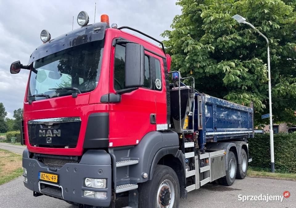 Wywrotka 6x6 z dzwigiem bordmatic MAN TGS Warszawa sprzedam