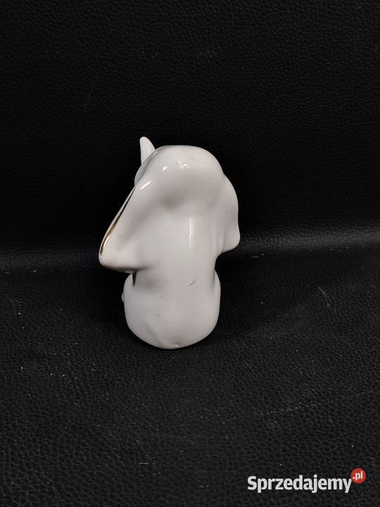 Porcelanowa Figurka Słonika na Szczęście Vintage Poddębice