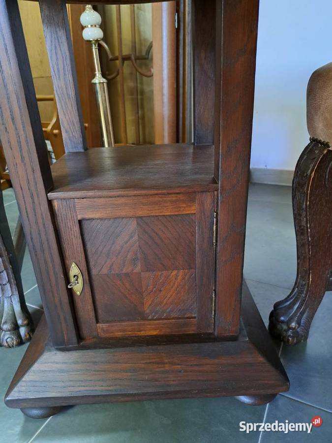 Piękny stolik kawowy z okuciem w koło blatu Myślibórz
