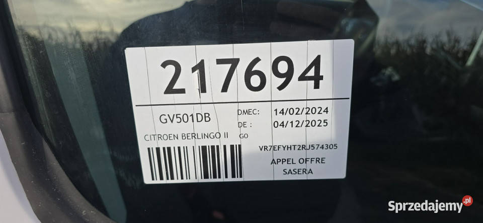 Citroen Berlingo 24000 tempomat Pleszew