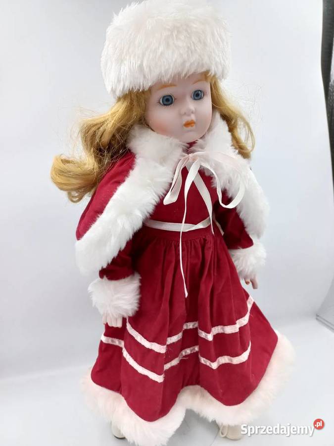Piękna kolekcjonerska lalka porcelanowa zimowe kujawsko-pomorskie Inowrocław