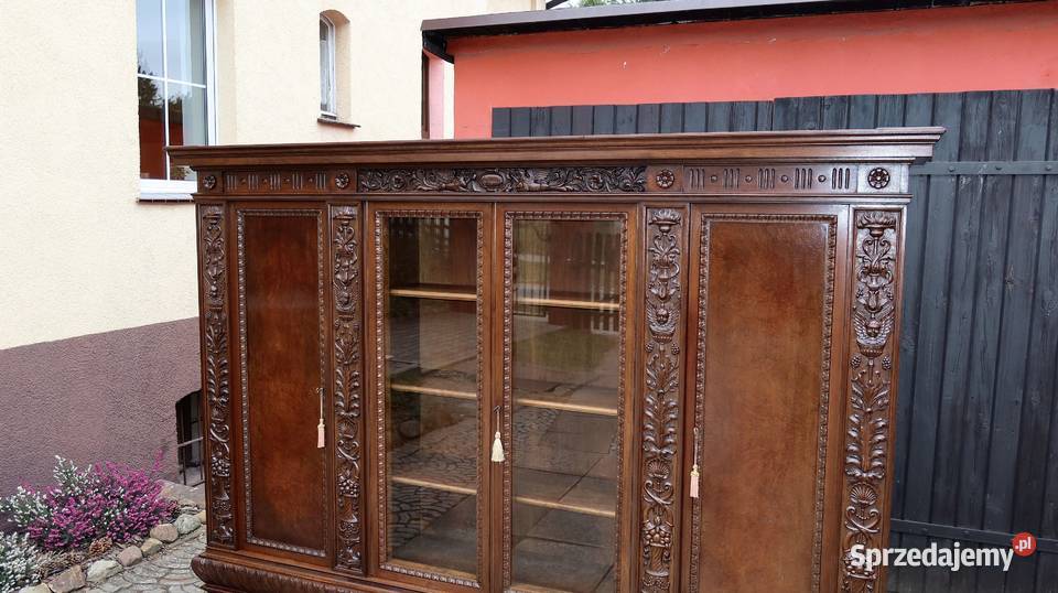 Unikatowa Neorenesansowa Dębowa Biblioteka 1920 Ziębice sprzedam