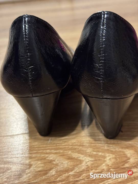Stylowe czarne buty na koturnie Anexs 37 mazowieckie Pruszków