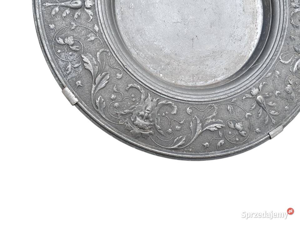Stary ozdobny talerz patera do zawieszenia Cieszyn