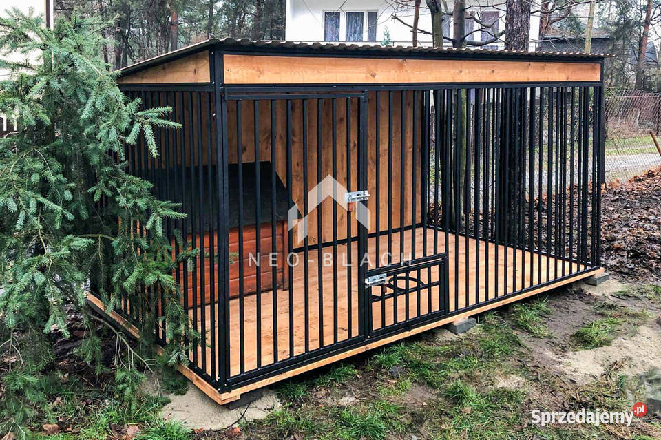 Kojec psów 3x2m Wiatrołap Drewniana podłoga Cieszyn