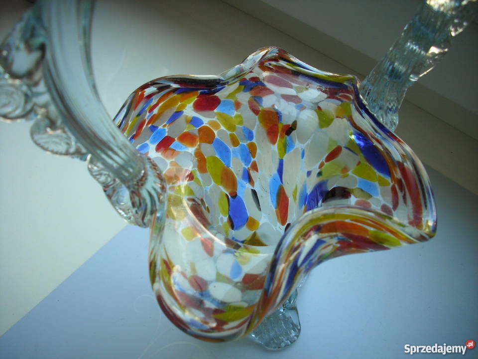 LoftPRLKolorowe szkłowazacukiernica z epoki Ceramika i szkło Dom i Ogród Barlinek