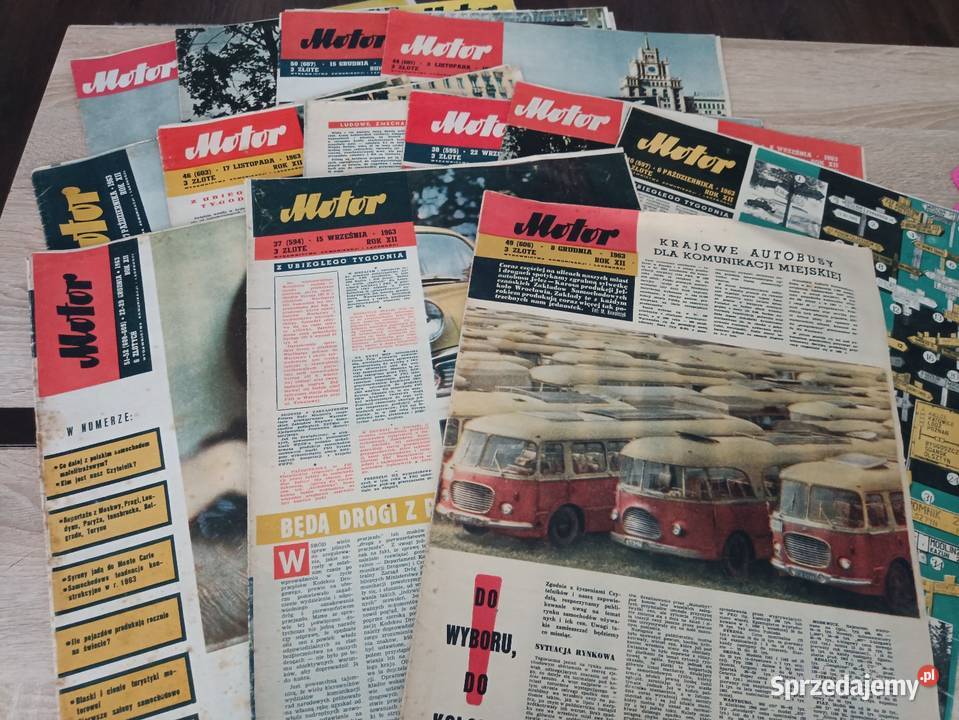 Pismo Motor 1963 13sztuk Białystok