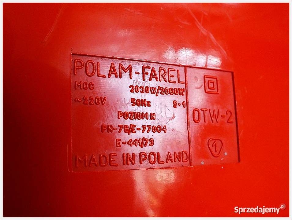 Farelka Polam FAREL OTW2E Duża Moc 2030W lubuskie sprzedam