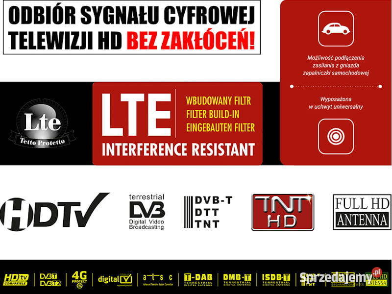 ANTENA DVBTT2 OPTICUM AX1000 LTE Combo VHF UHF Pozostałe Sosnowiec