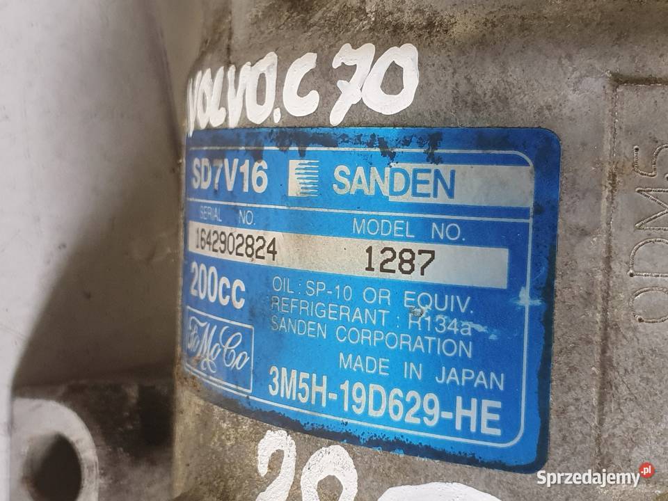 SPRĘŻARKA KLIMATYZACJI Volvo C70 II 20 D pompa Kompresory klimatyzacji Rudka