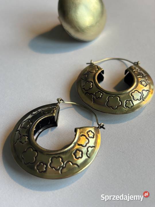 Kolczyki z mosiądzu styl vintage