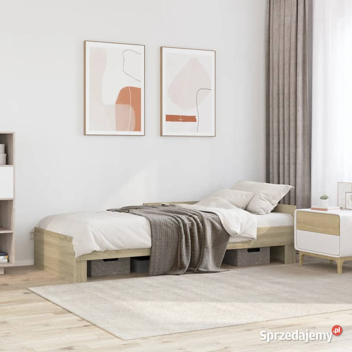 Łóżko bez materaca dąb sonoma 75x190 WM849595 78cm Warszawa sprzedam