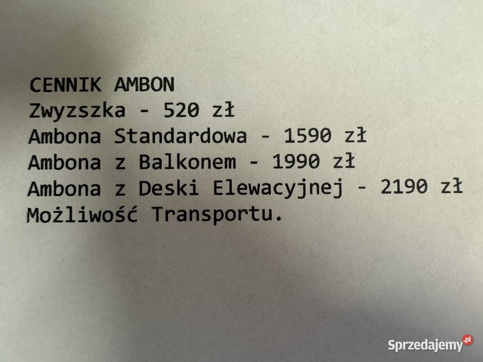 Zwyszka Ambona OKAZJA Olsztyn