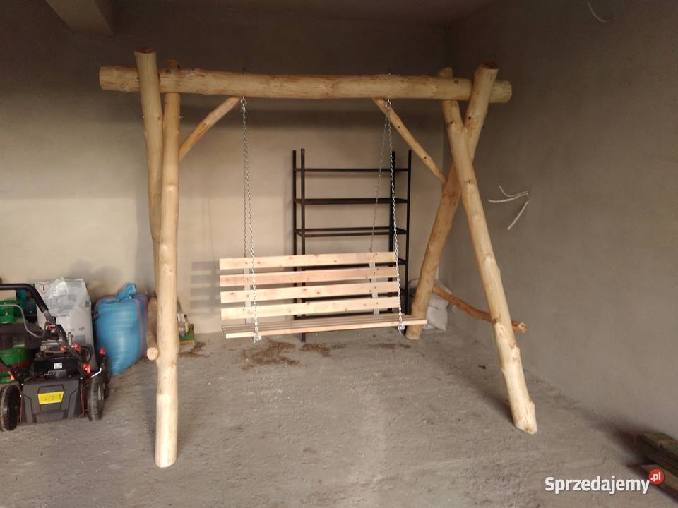 Huśtawka ogrodowa z bali Kluczewsko