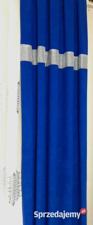 Zasłony pluszowe chabrowe Mława sprzedam