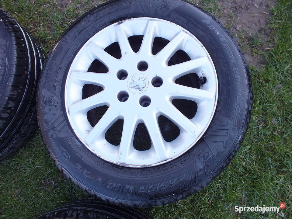 sprzedam opony 22555r16 lato felgi alu peugeot Chełm sprzedam