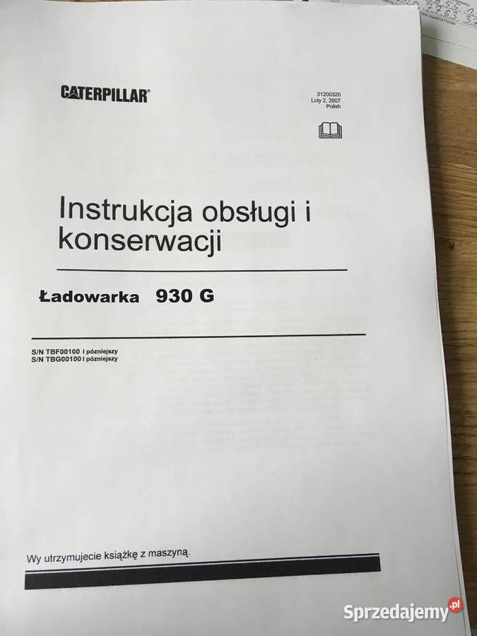 dtr instrukcja obsługi ładowarka caterpillar Szczecin