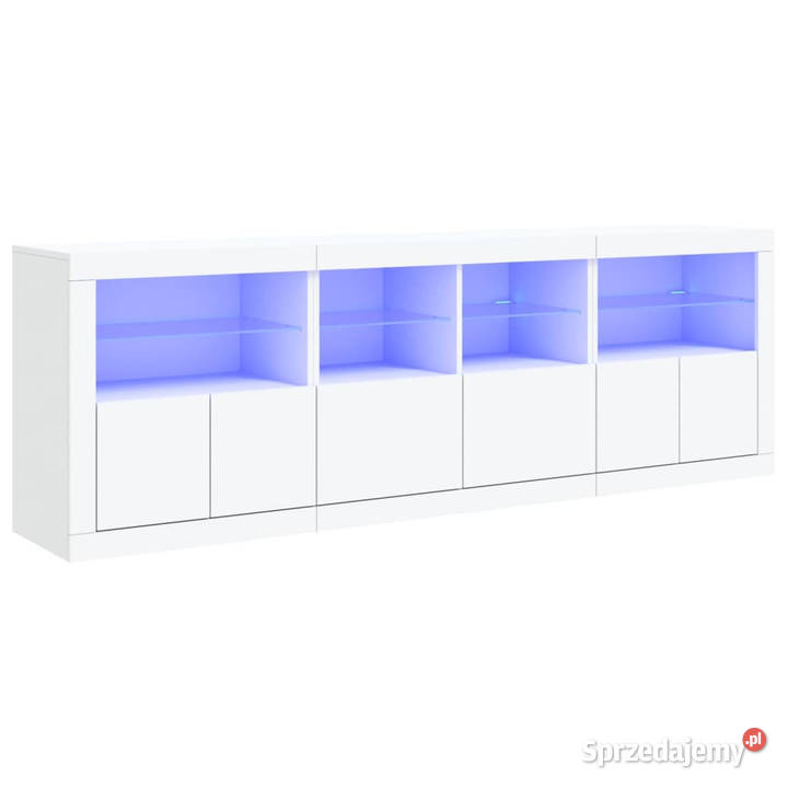 Szafka z oświetleniem LED biała 202x37x67 Warszawa