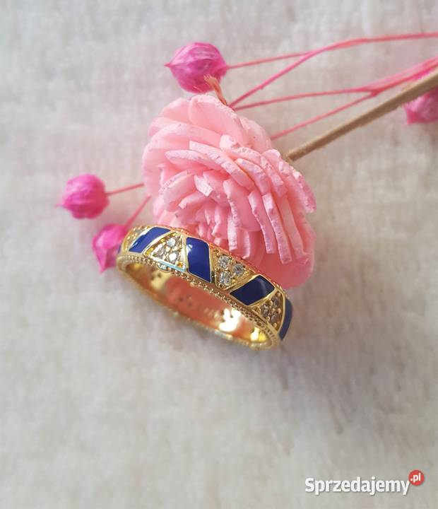 Nowy pierścionek obrączka srebro 925 złoty kolor zachodniopomorskie