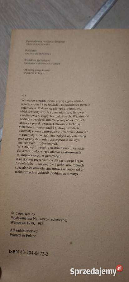 Kultowa automatyka z lat 80 2 wydanie niski Łęczyca