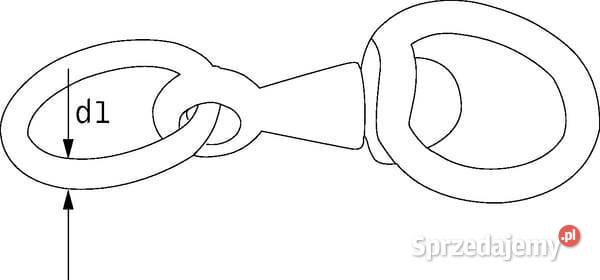 Okrętka z kółkiem odlew ocynk 4 mm WE40V