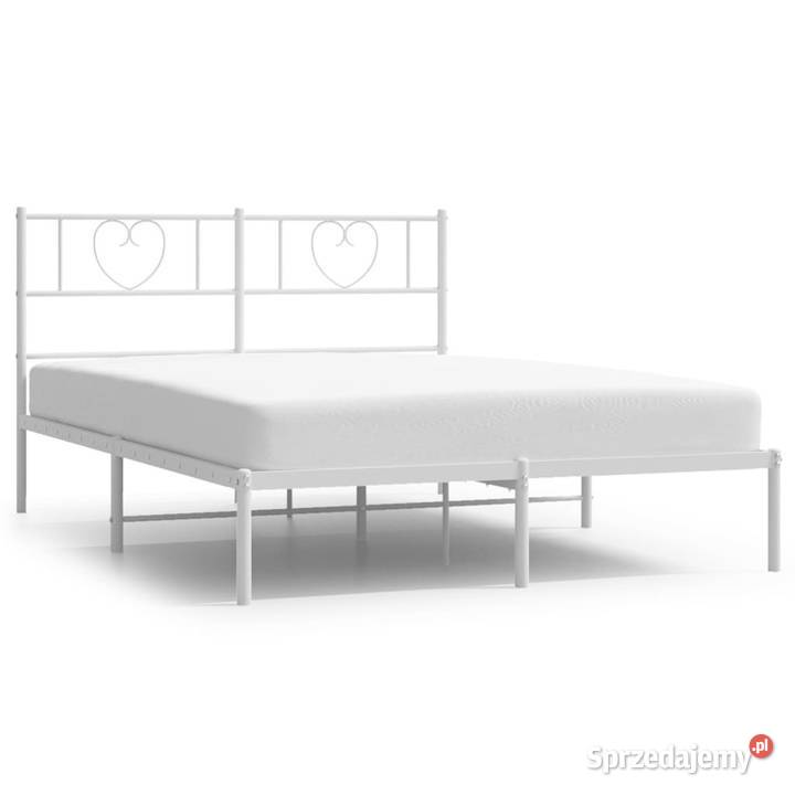 Łóżko Metalowe Białe Rama Łóżka Ze Stelażem 125cm Warszawa sprzedam