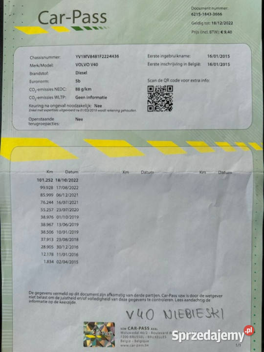 Volvo V40 16 D2 Serwis 100 bezwypadkowy Skóra Hrubieszów
