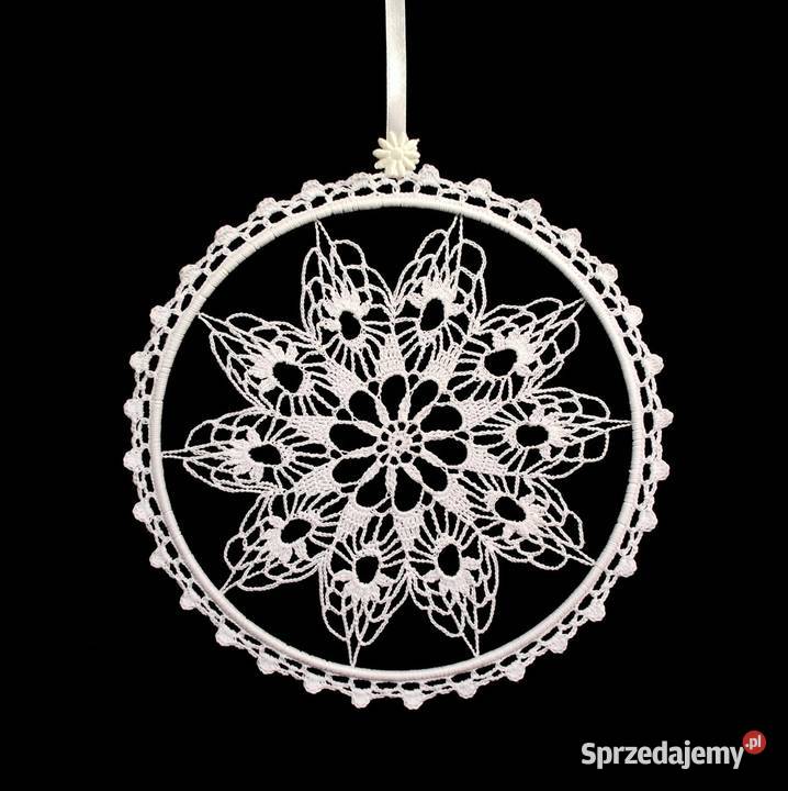 Zawieszka ozdoba na okno szydełkowa 20 Z120