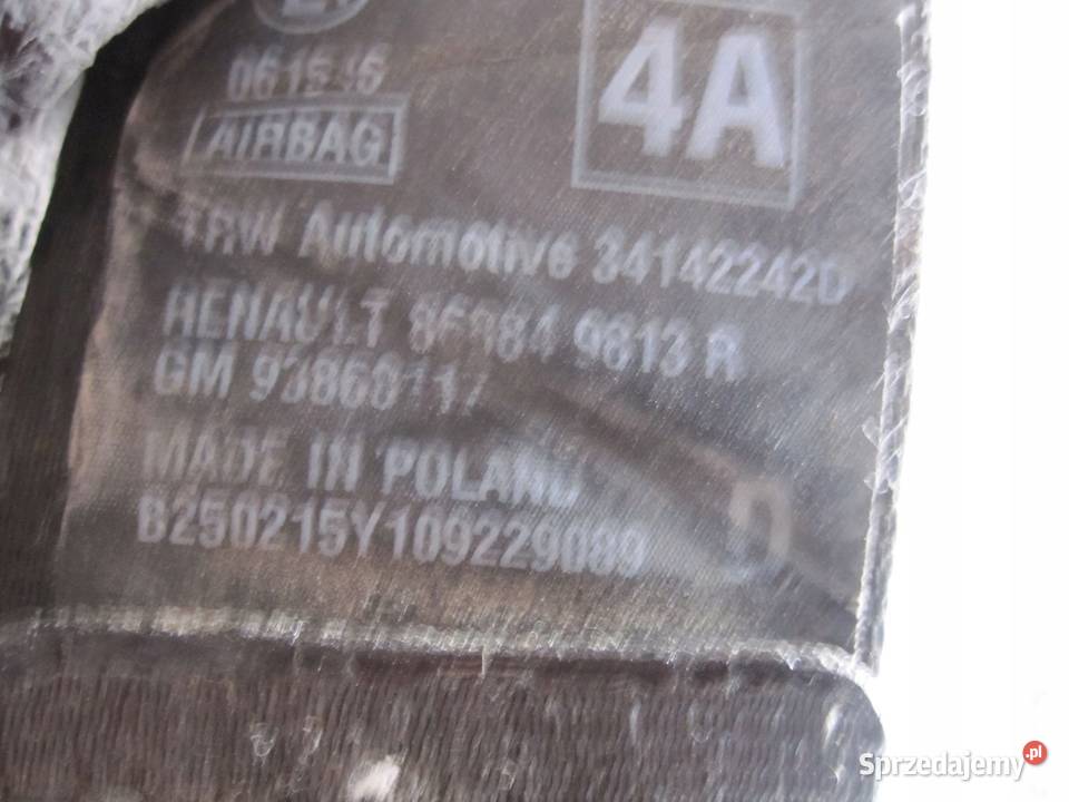 RENAULT TRAFIC III 15r pas bezpieczeństwa prawy Kielce