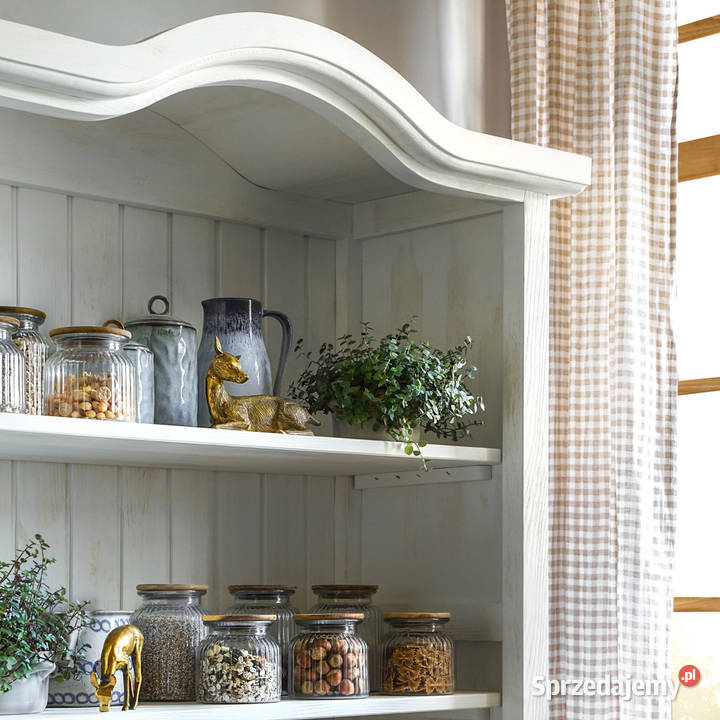 Stylowy biały regał drewniany REG 06 107cm