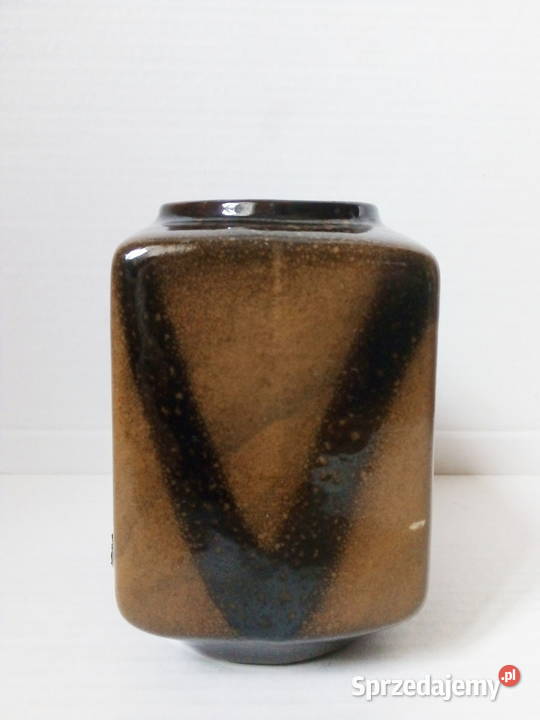 wazon Strehla fat lava vintage brązowy