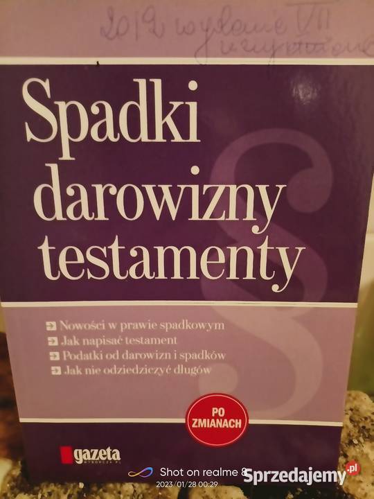 Spadki testamenty darowizny księgarnia prawo i administracja Warszawa