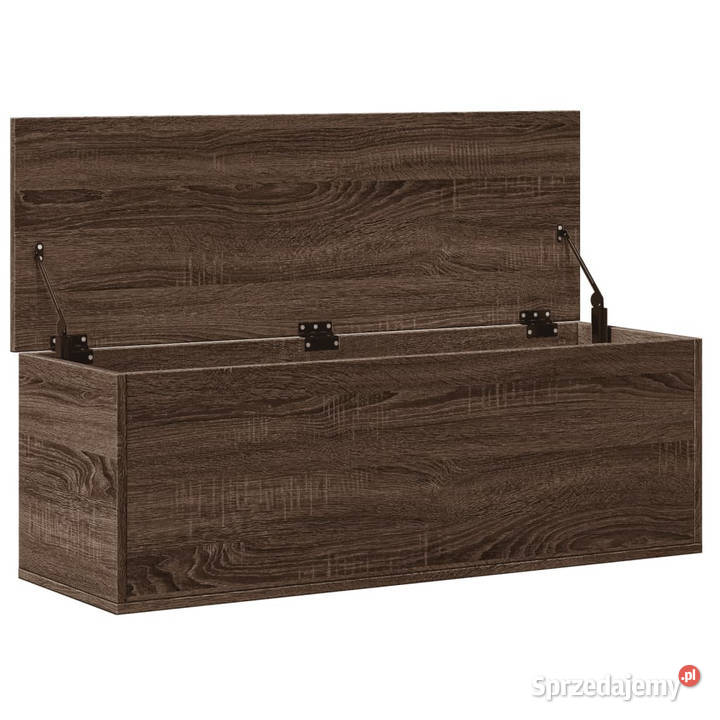 Skrzynia brązowy dąb 102x35x35 materiał
