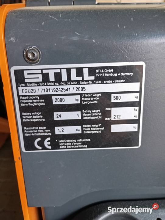 Wózek paletowy paleciak elektryczny Still Radzyń Podlaski