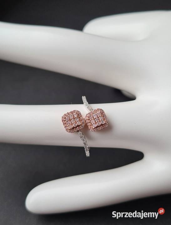 Pierścionek złoto 9k diamenty Otwock