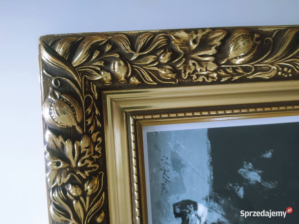 obraz w ozdobnej drewnianej ramie Warszawa