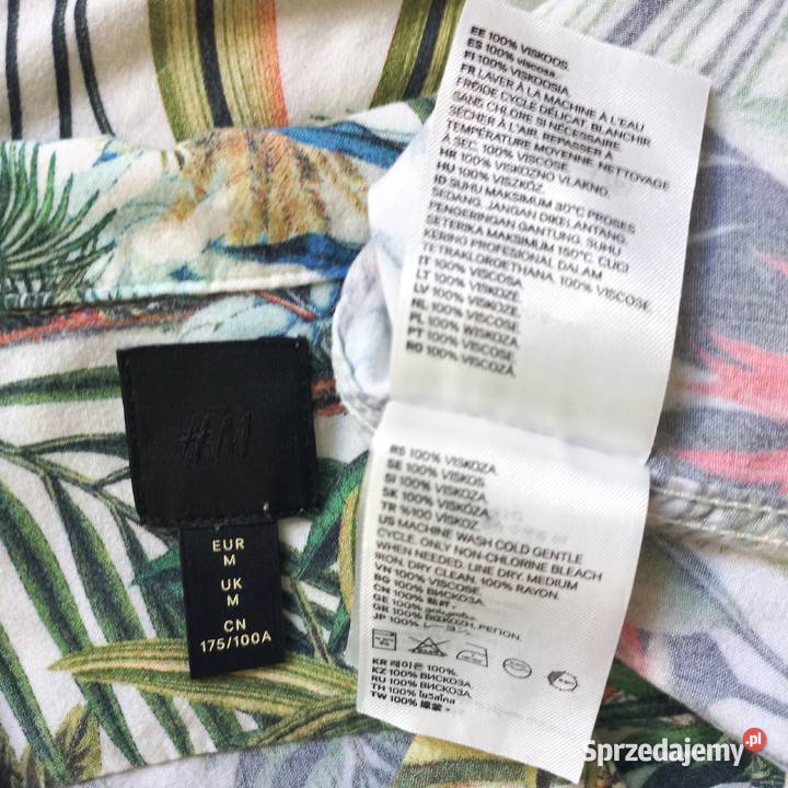 Koszula męska Krótki Rękaw r M wiskoza NOWA